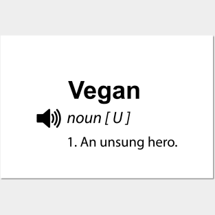 Funny vegan definition - Women Men Kids Sticker Posters and Art